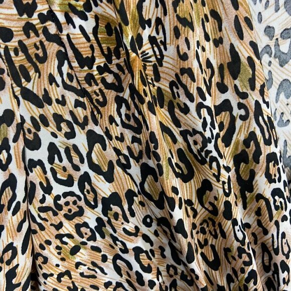 Essentials By Milano Leopard Print Jersey Knit V-Neck Dress, Medium - Picture 3 of 13